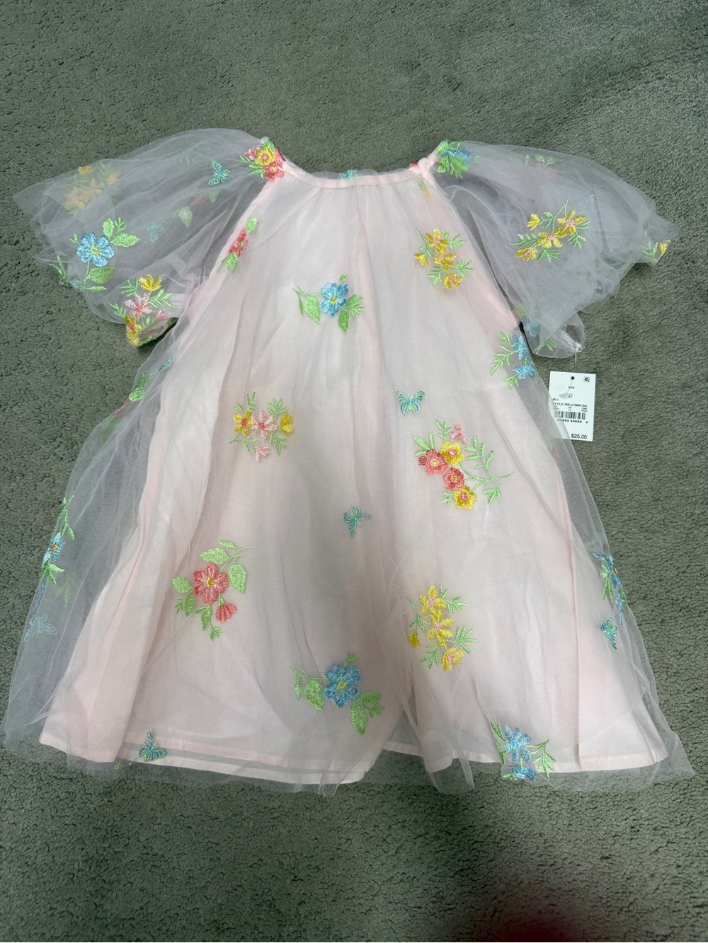 Target Pink Floral Embroidered Tulle Dress